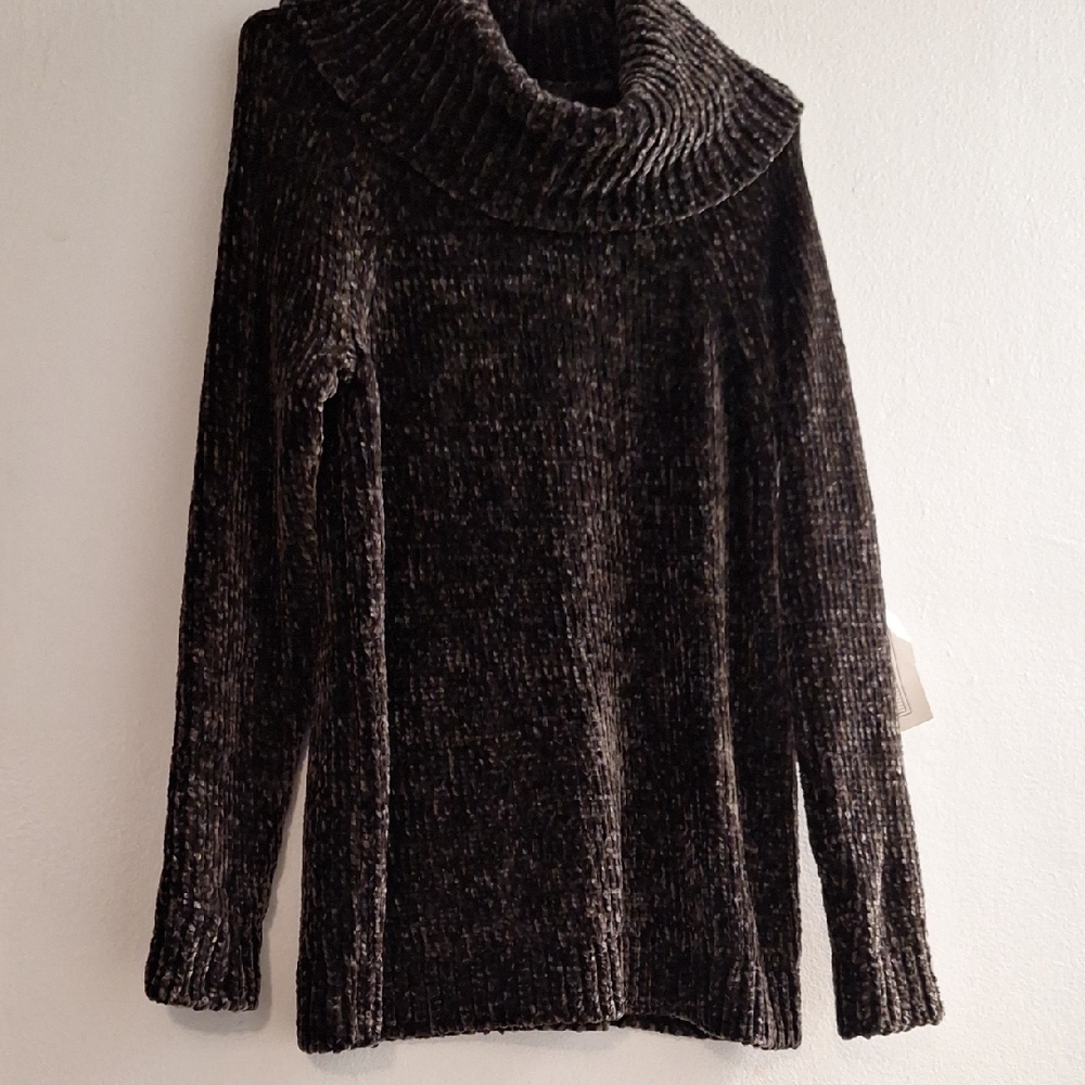 Saks Fifth Avenue Charcoal Cowl Neck Sweater